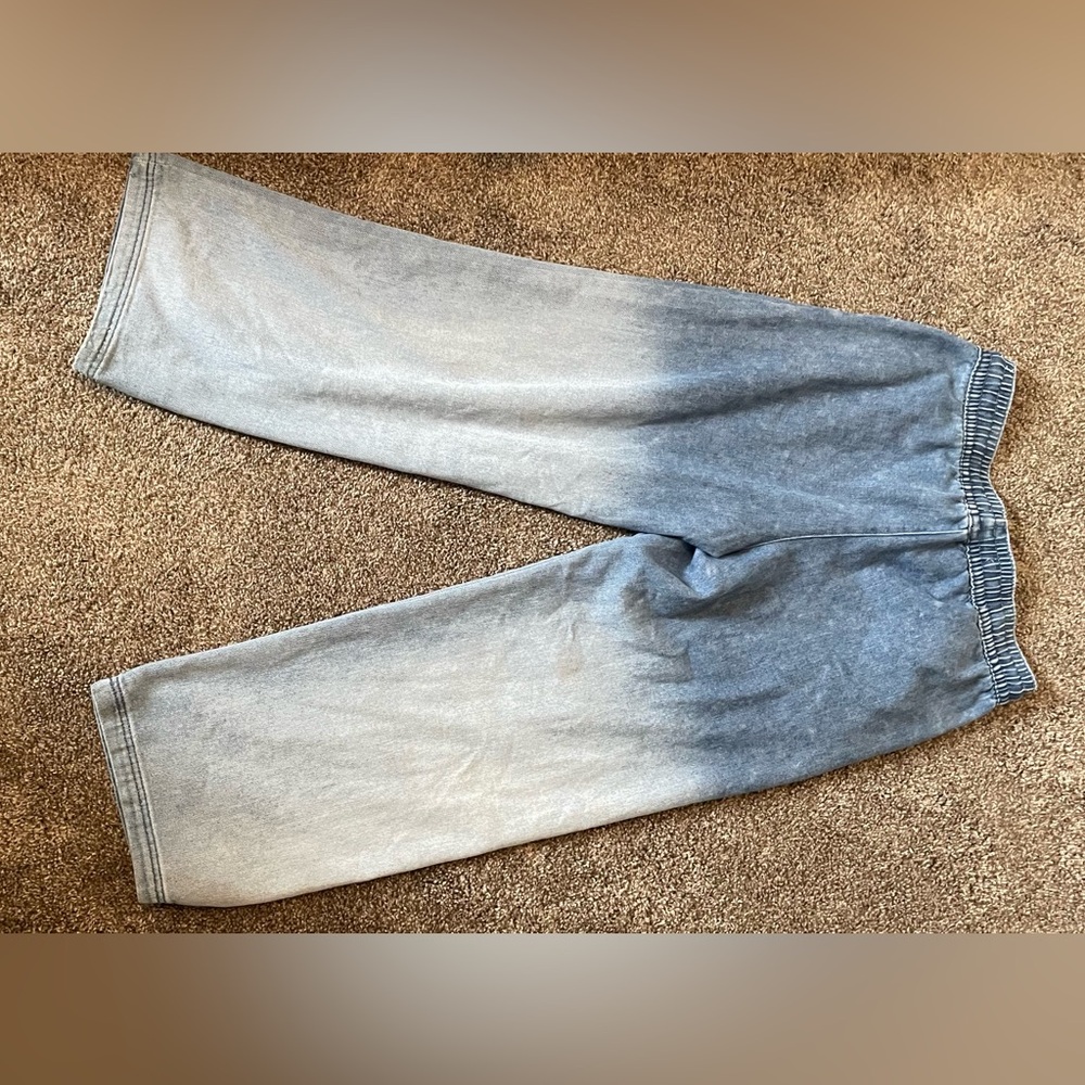 Vanilla Star Women's Blue and Gray Wide Leg Jeans - Picture 8 of 9